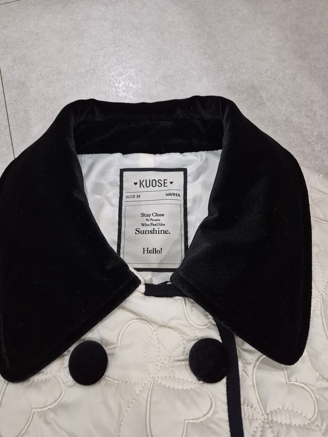 쿠오세 벨벳카라 퀄팅자켓 상품이미지2