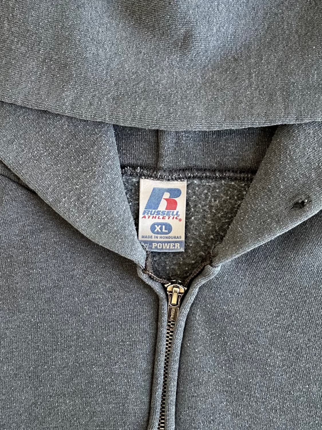 빈티지 러셀 후드집업 다크그레이 XL 상품이미지6