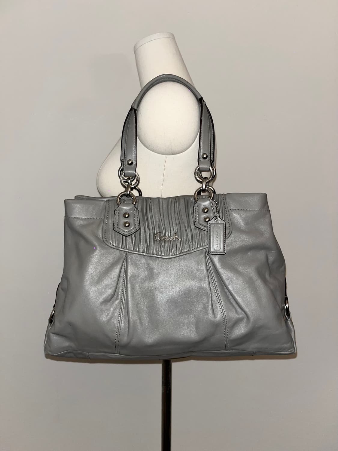 📦90ss Coach Gray shoulder bag 상품이미지1