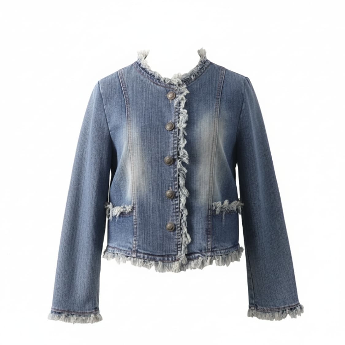 빈티지 프린지 디테일 크롭 데님 자켓 1917 상품이미지1