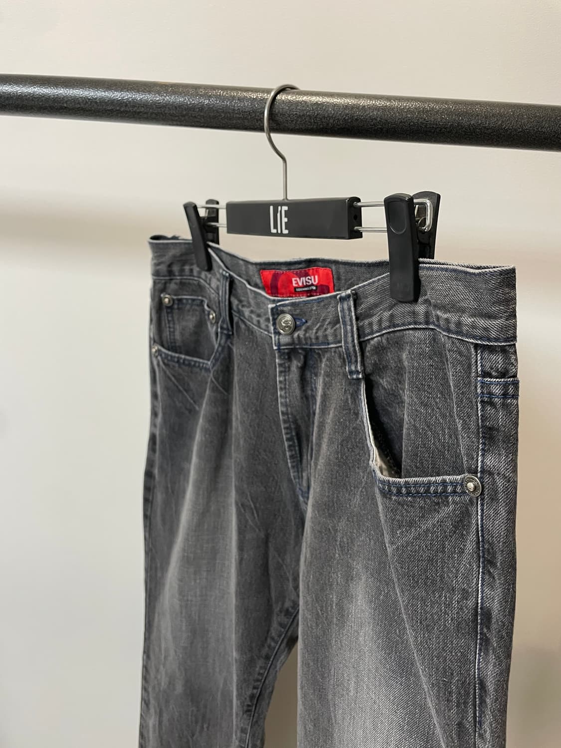 (34) Evisu 에비수 힙합 그레이 흑청 데님팬츠 상품이미지3