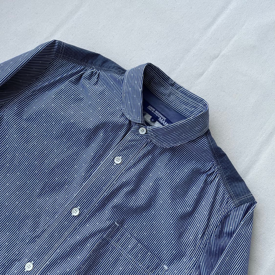 준야 와타나베 맨 자카드 스트라이프 셔츠 상품이미지3
