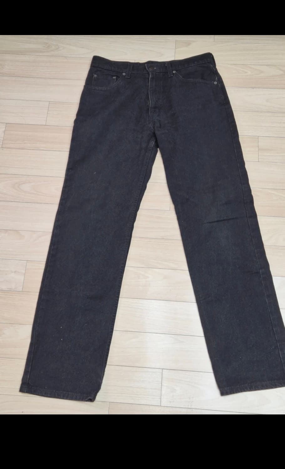 리바이스 506 블랙 데님 청바지 W84 상품이미지2