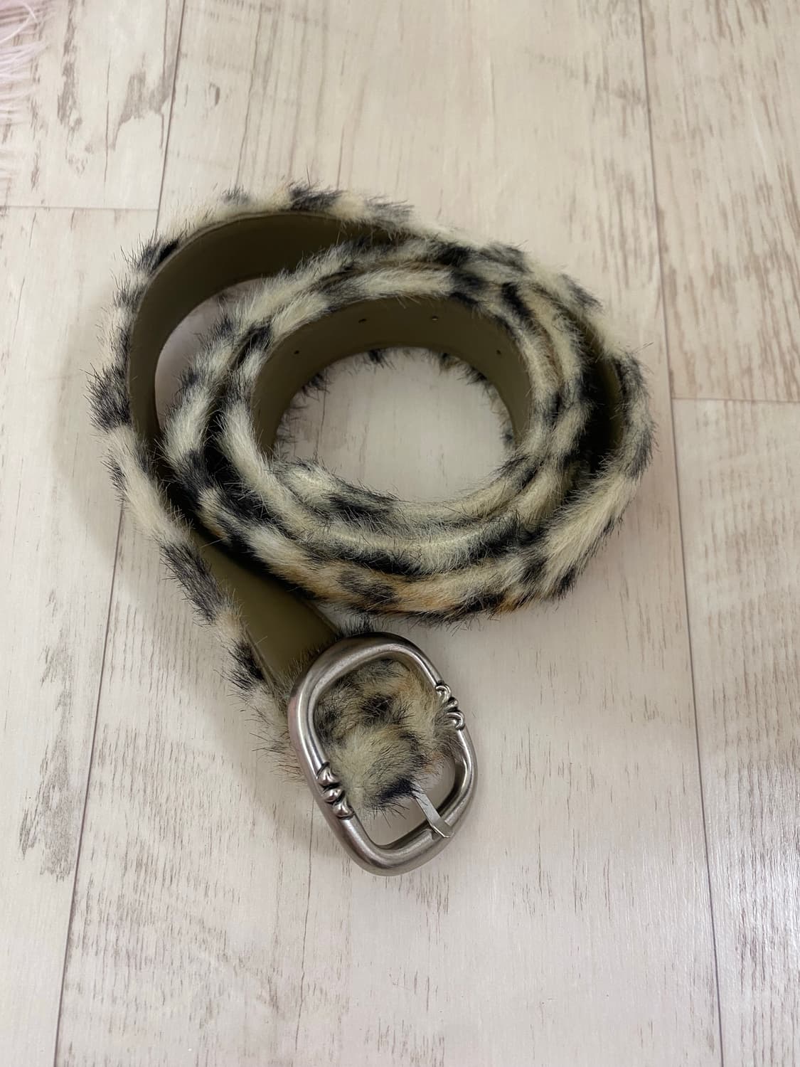 레오파드 벨트 Leopard Gradient Faux Fur Belt 상품이미지2