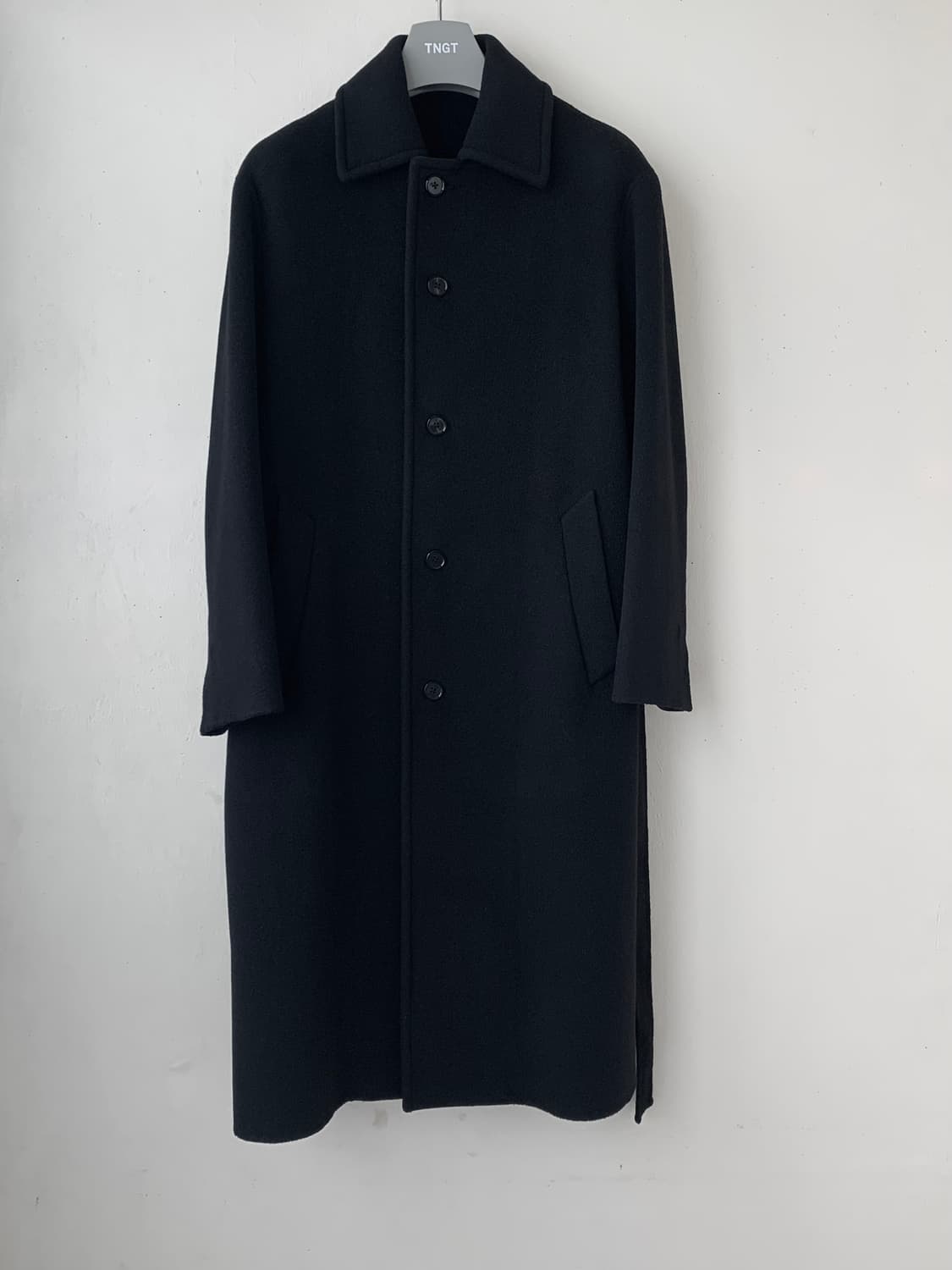 tngt 캐시미어 로브 발마칸 코트 블랙 핸드메이드 상품이미지2