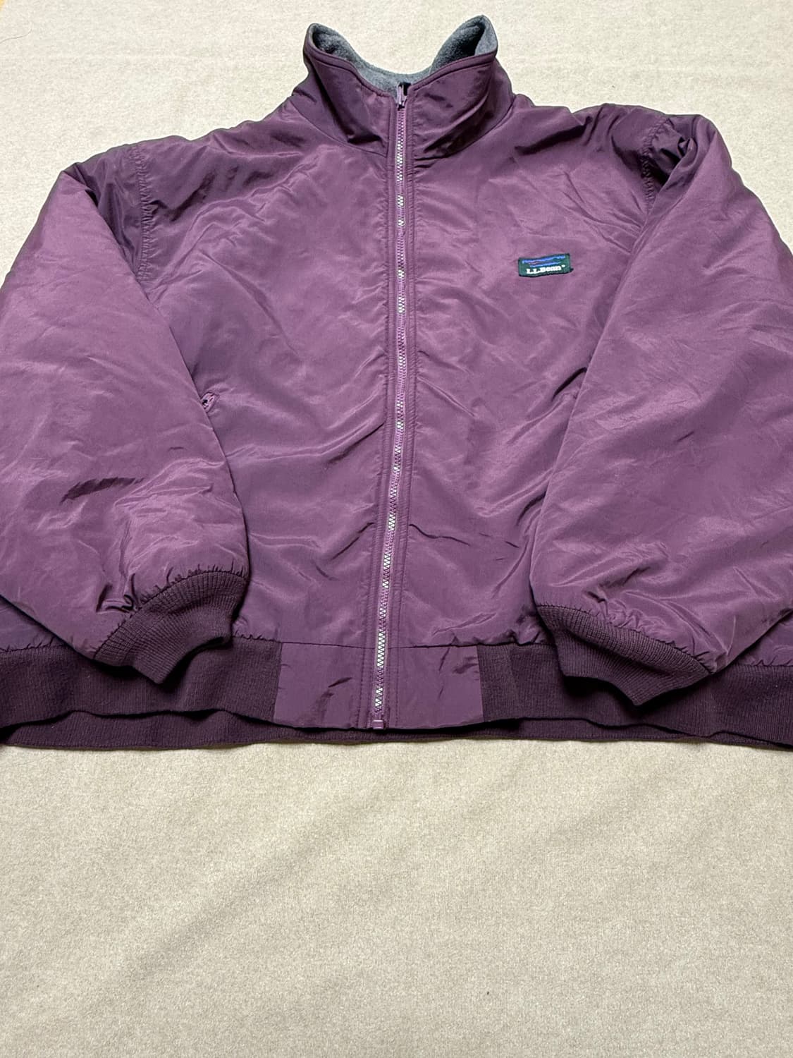 엘엘빈 웜업 플리스 집업 자켓 딥퍼플 90s 상품이미지3