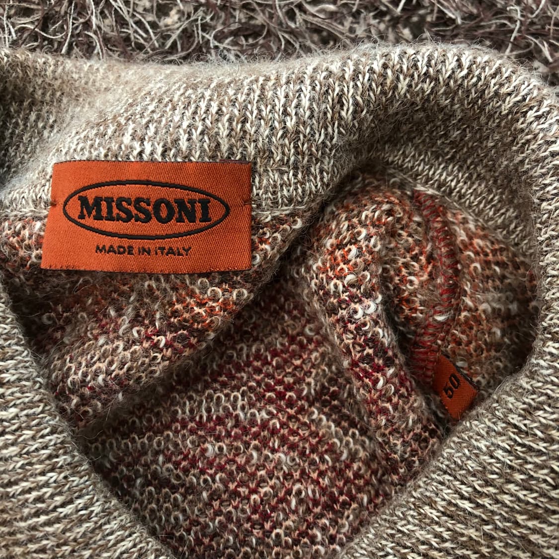 미쏘니 울 멀티컬러 패턴 카라 니트  상품이미지4