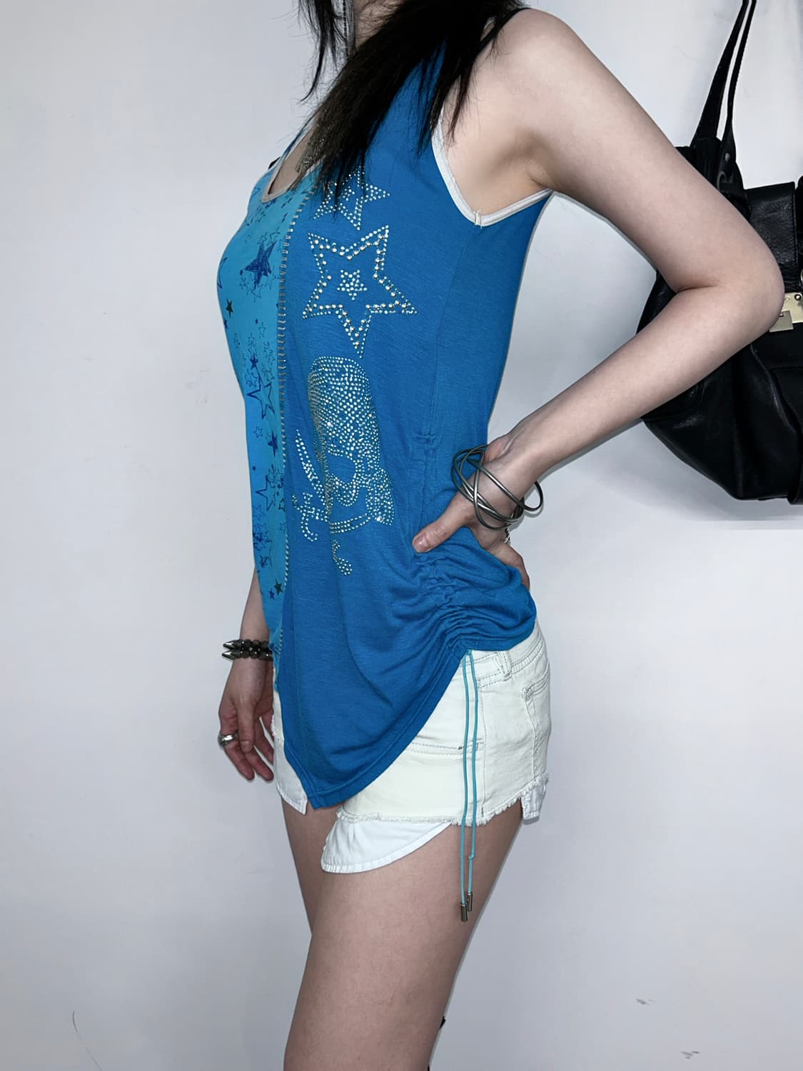 핫픽스 컷아웃 y2k 펑크 슬리브리스 상품이미지2