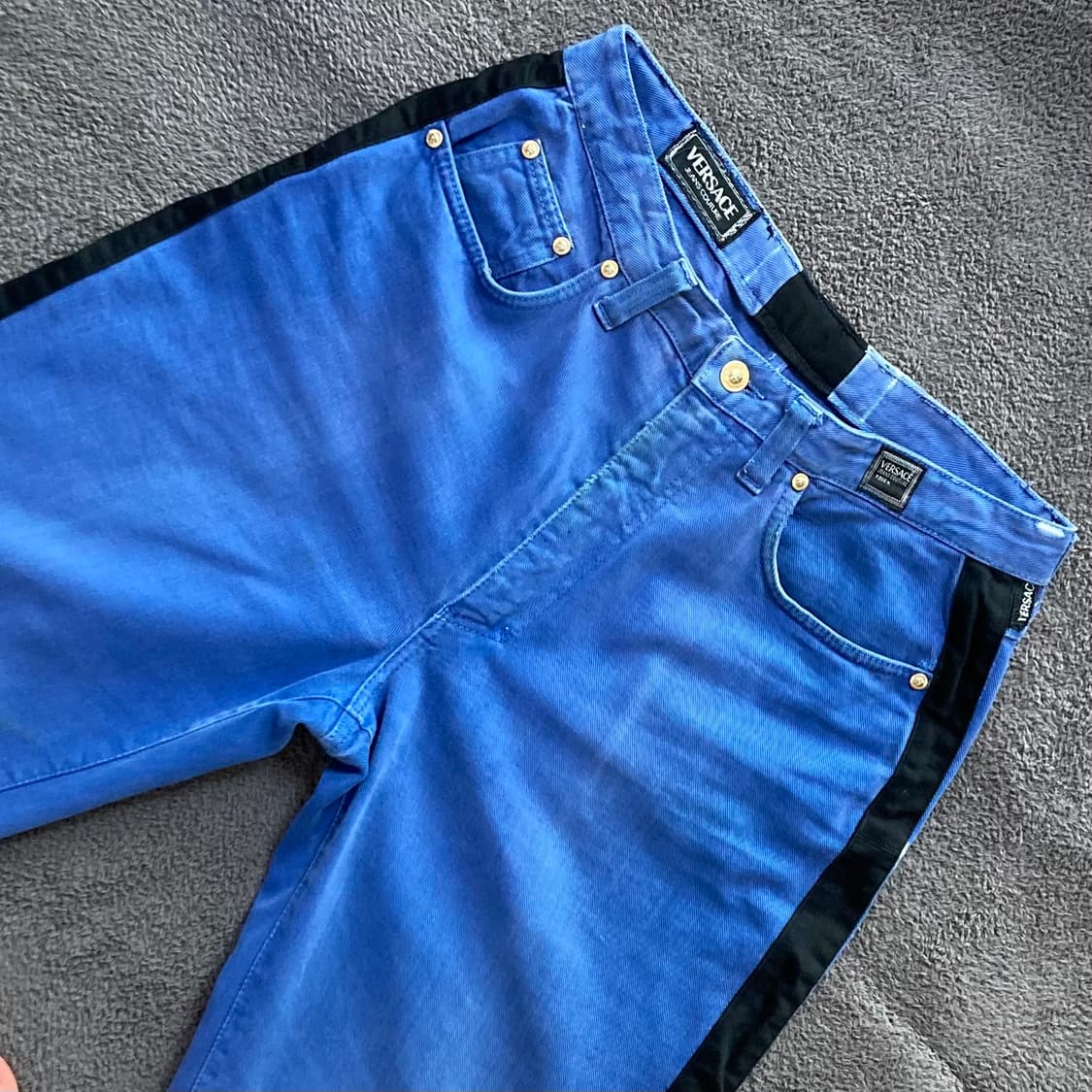 베르사체 배색 데님팬츠 상품이미지3