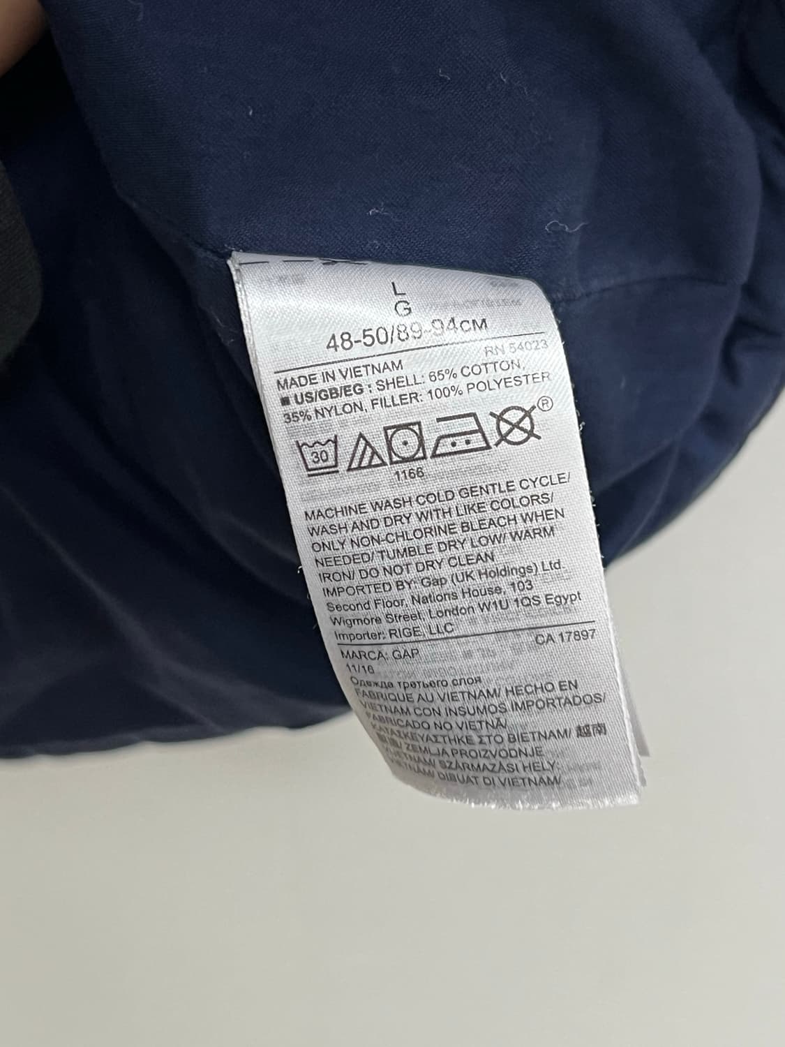 GAP 올드스쿨 퀄팅 조끼 네이비 상품이미지5