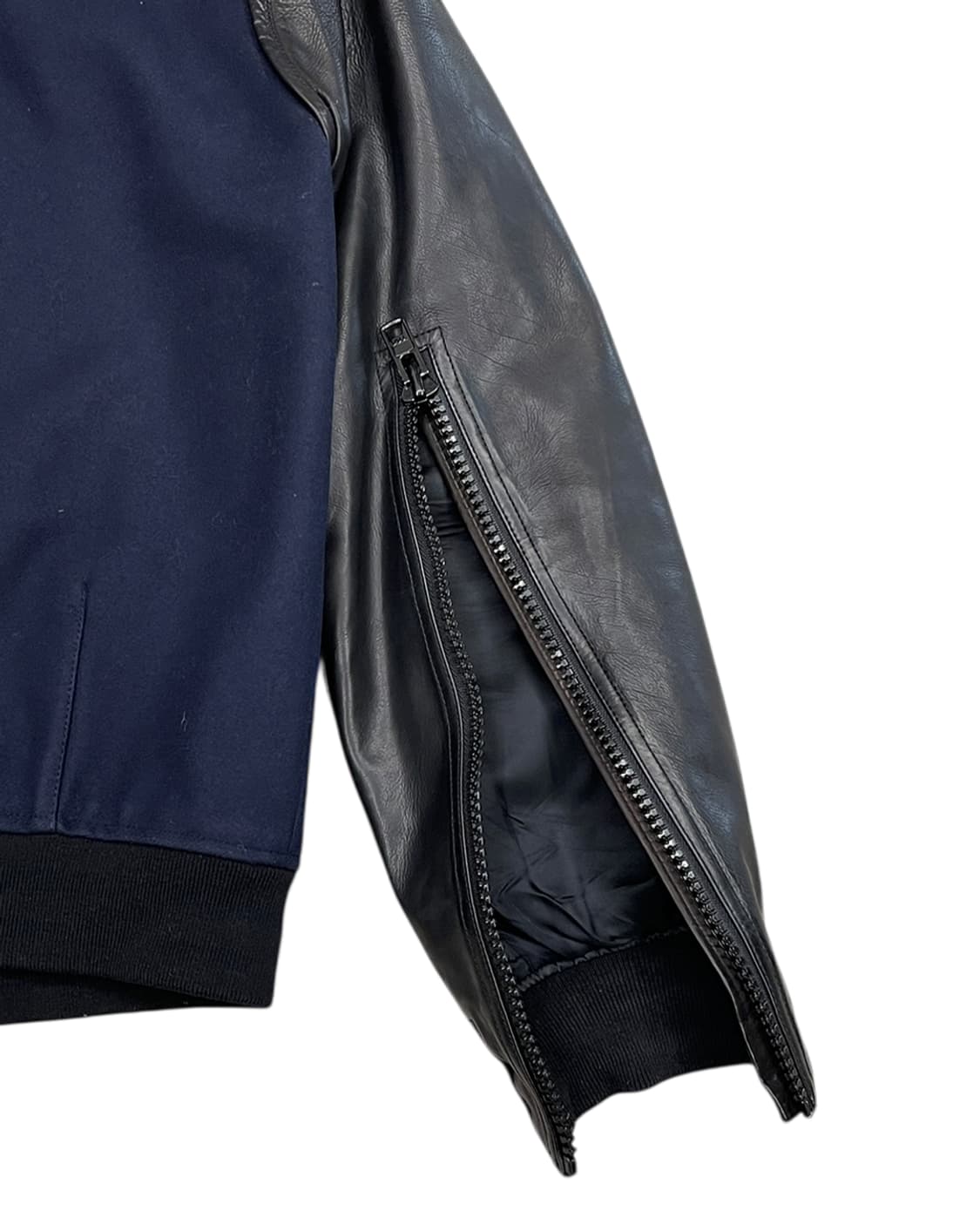 지방시 11AW 레더 슬리브 울 블루종 상품이미지7