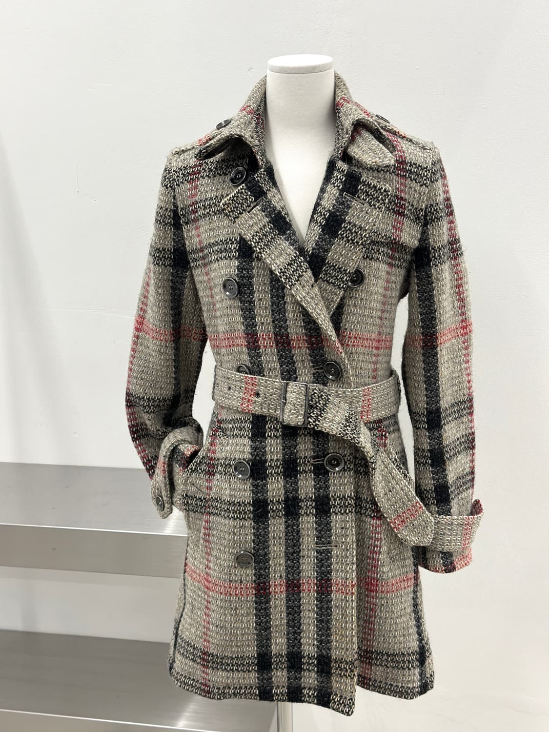 버버리 브릿 노바체크 벨티드 울 코트  상품이미지1