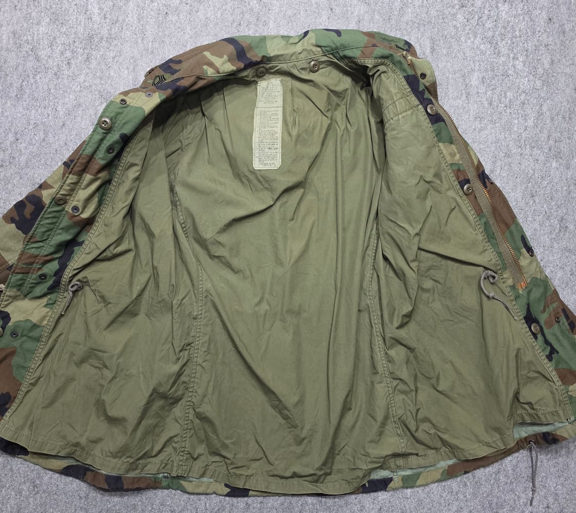 ARMY 오리지널 80s 빈티지 우드랜드 카모 M-65 필드 자켓 S 상품이미지3