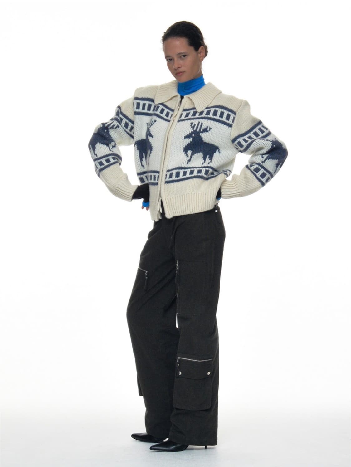 파르티멘토우먼 코위찬 니트집업 상품이미지7