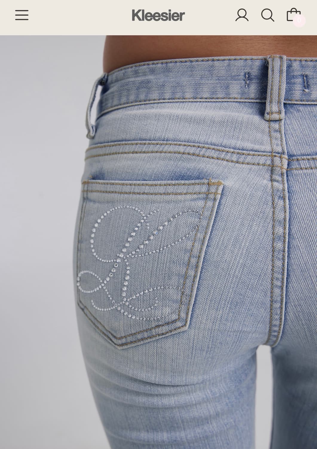 kleesier Krystal Clean 부츠컷 청바지, m사이즈 새거 상품이미지1