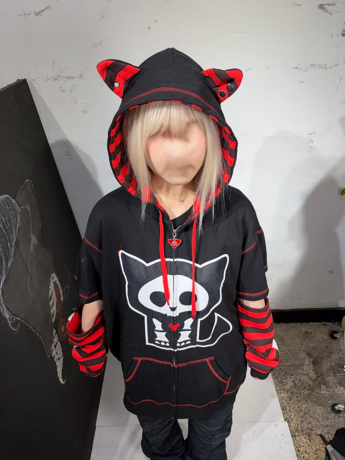 Skelanimals 스켈애니멀즈 킷 더 캣 지뢰계 멘헤라 후드 집업  상품이미지1