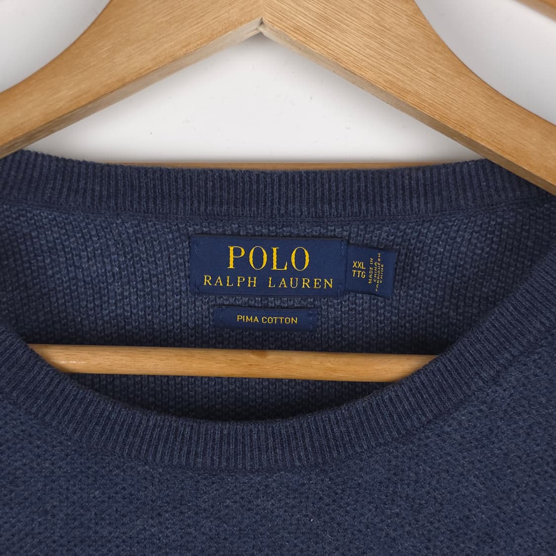 폴로 랄프로렌 피마코튼 와플니트 네이비 (XXL) 상품이미지4