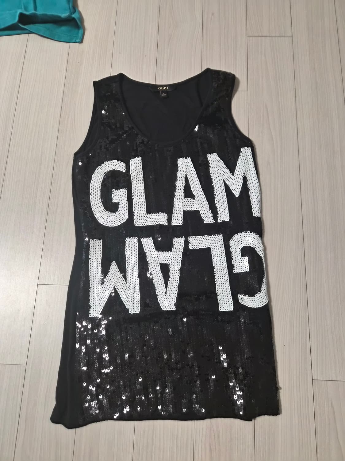 [GGPX] 정품 글램 시퀸 레터링 롱 민소매 티셔츠 상품이미지3