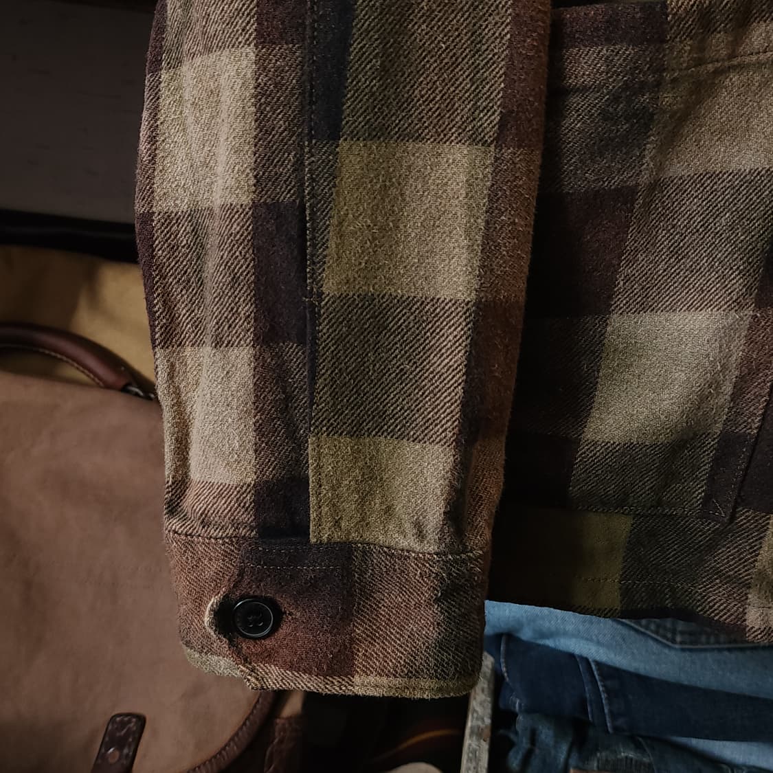 90s 빈티지 체크셔츠 헤비 플란넬 워크셔츠 썬페이딩 셔츠자켓 xxl 상품이미지8