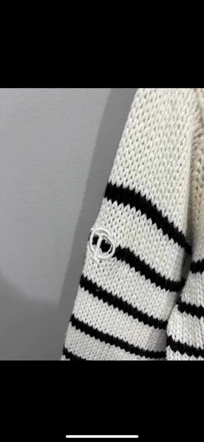 더오픈프로덕트 스트라이프 반집업 니트 H1068 상품이미지4