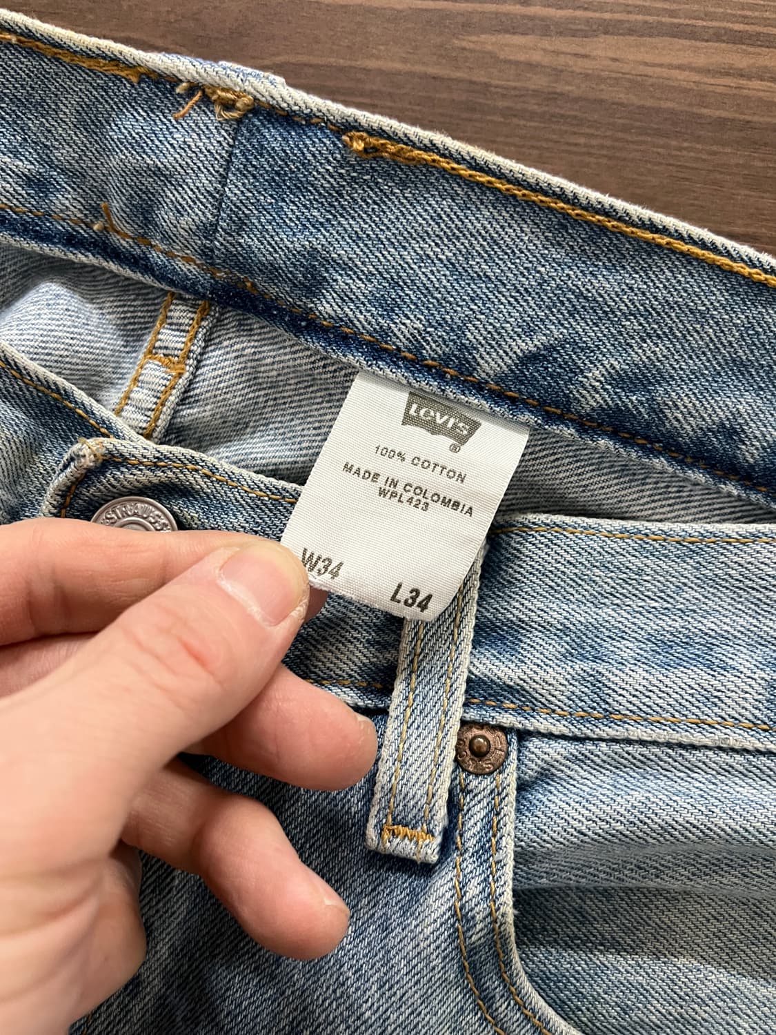 00s Levis 리바이스 501 버튼 플라이 스트레이트 데님 팬츠 상품이미지6