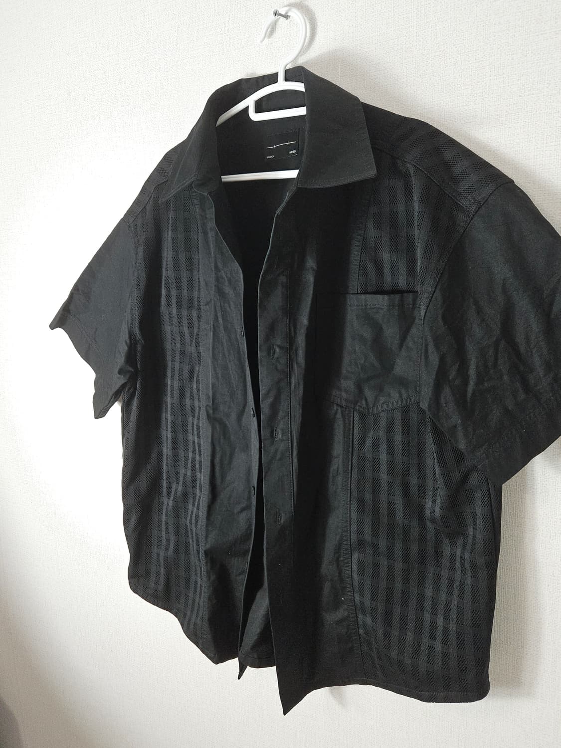 메종미네드 오버 웹 하프셔츠 반팔셔츠 블랙 M 상품이미지2