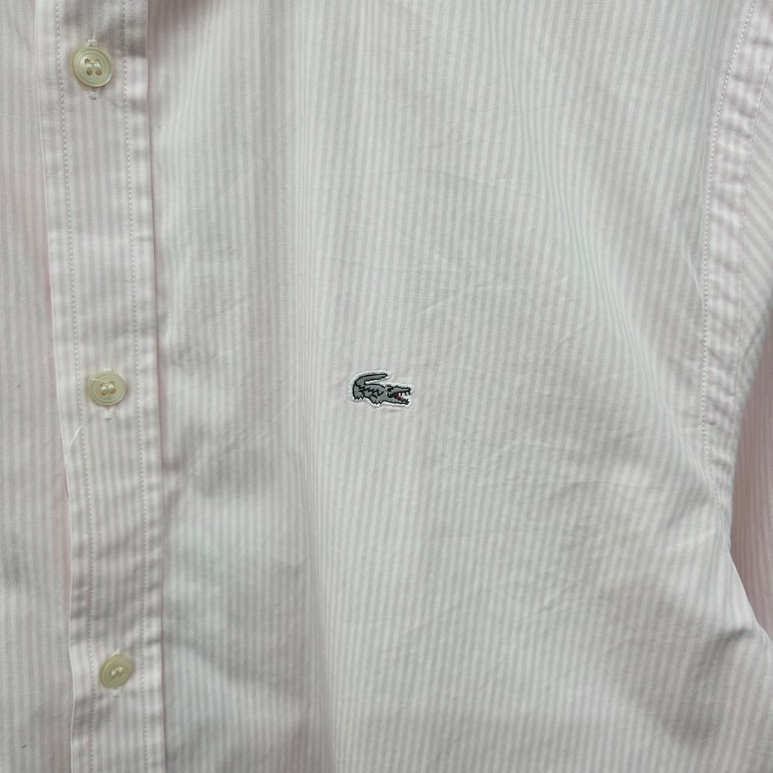 라코스테 핑크 스트라이프 셔츠 남방 남m 상품이미지3