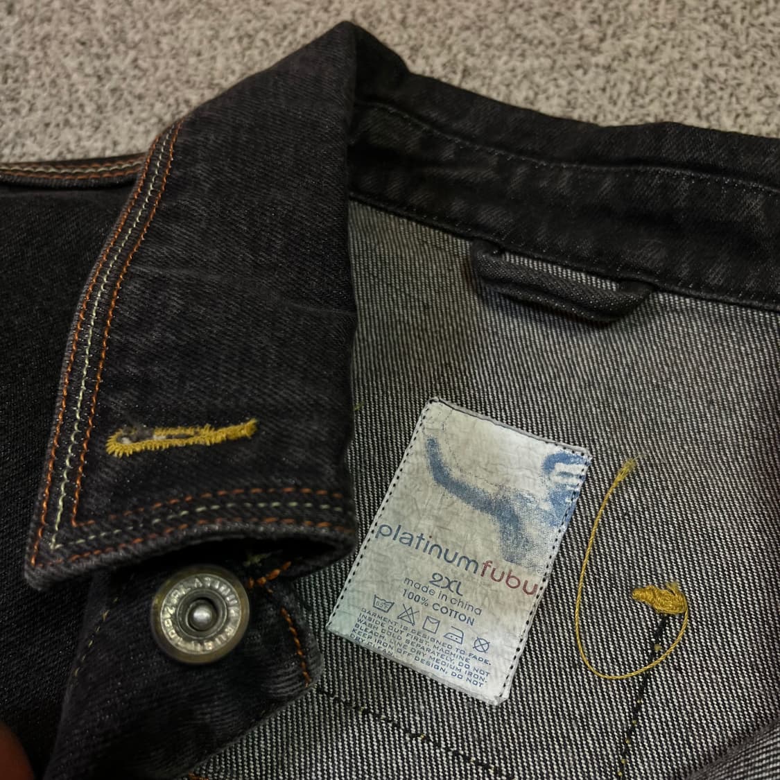 후부 무하마드 알리 올드스쿨 빅로고 데님 자켓 (새 택) 상품이미지7