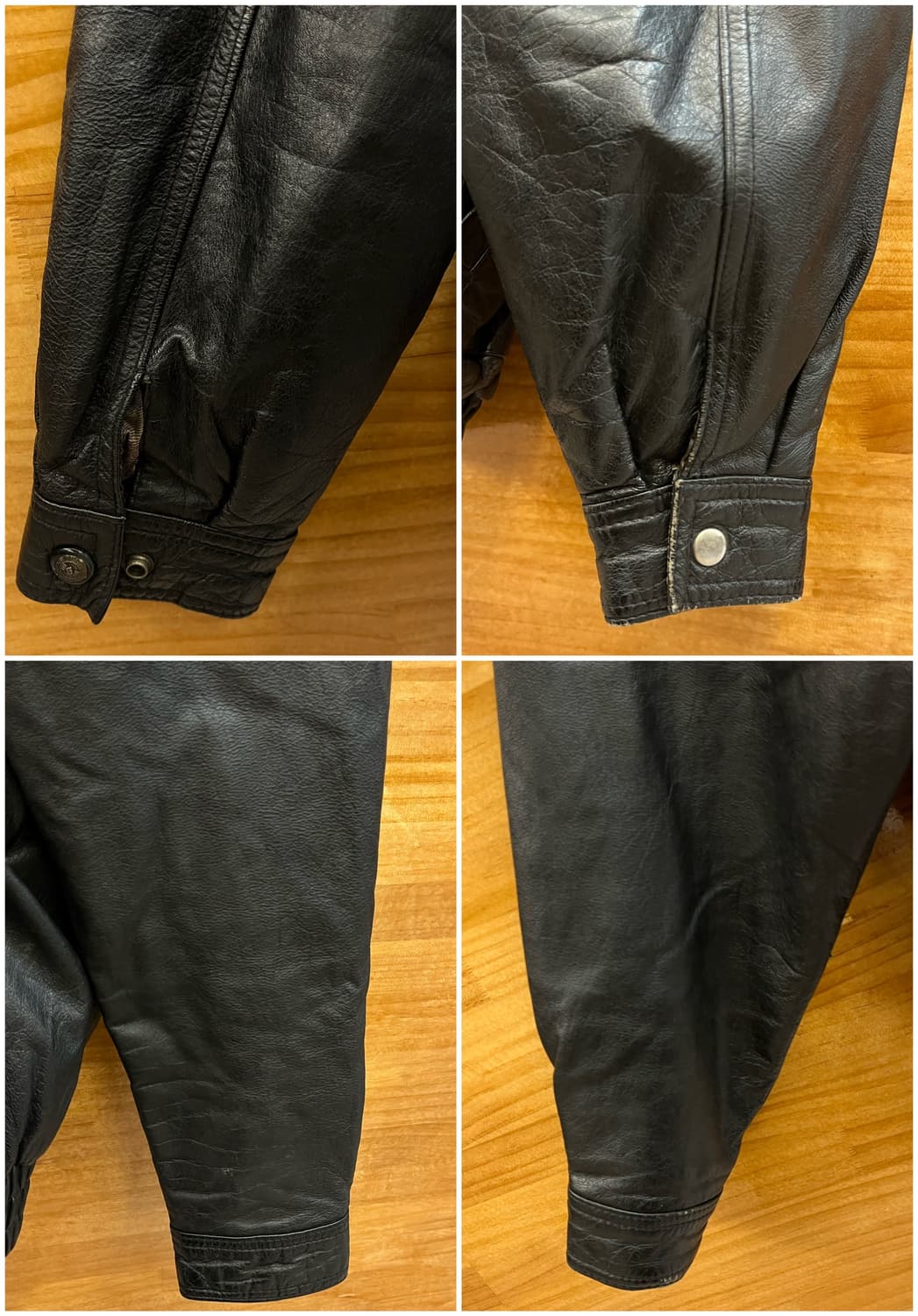 빈티지 소가죽 레더 자켓 블랙 95 #csz2780 상품이미지10
