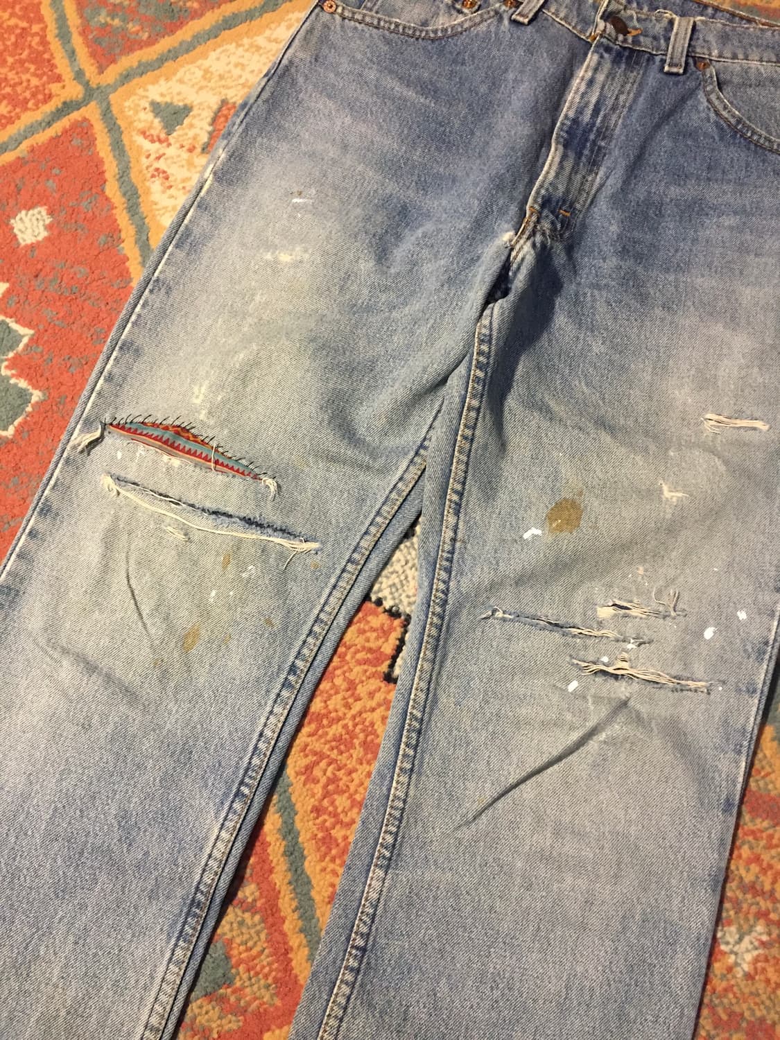 90‘s 리바이스 517 사시코 히피 리페어 데님 상품이미지3