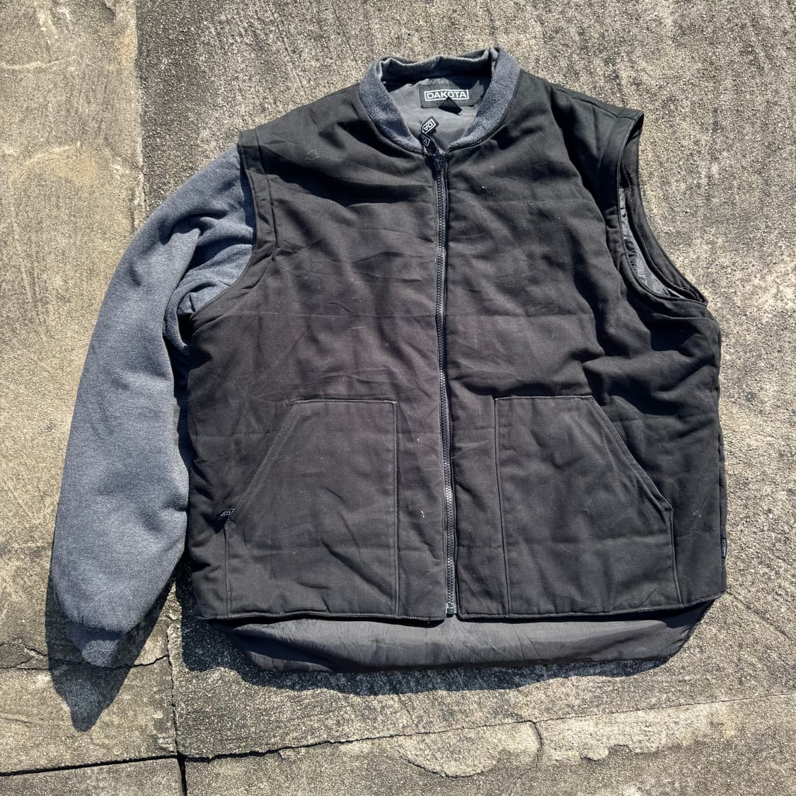 [XL~XXL] 빈티지 후드 팔 탈부착 패딩 조끼 자켓 상품이미지8