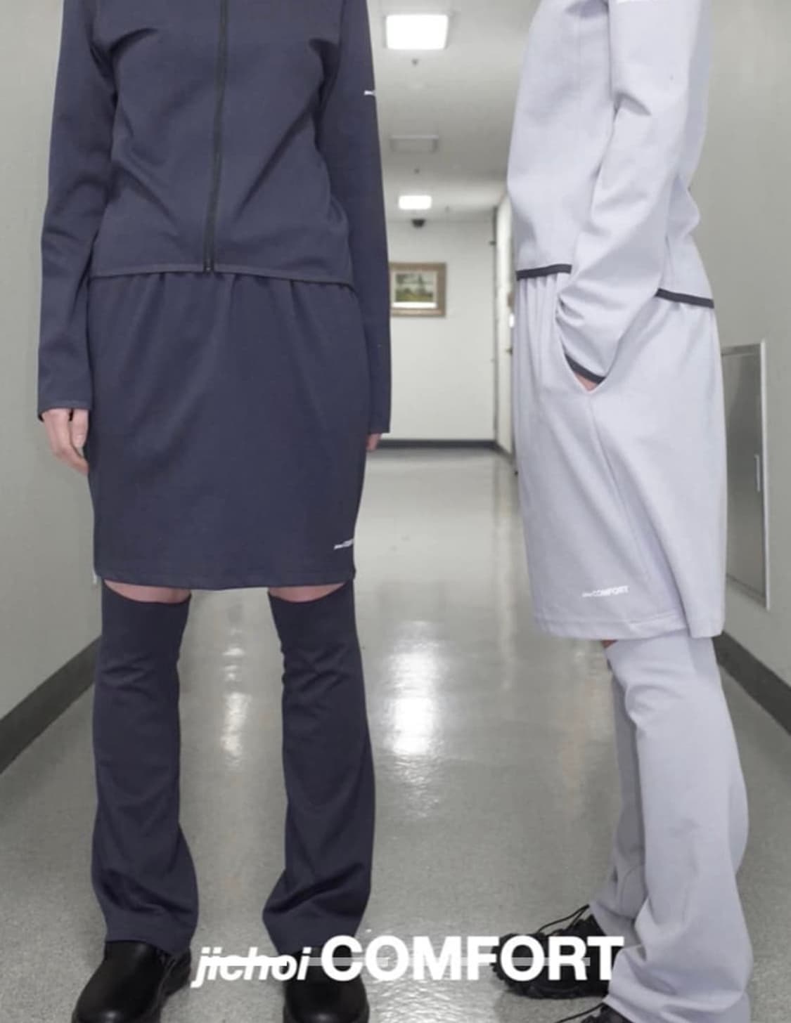 지초이 컴포트 스커트팬츠 23-002 graphite 상품이미지1