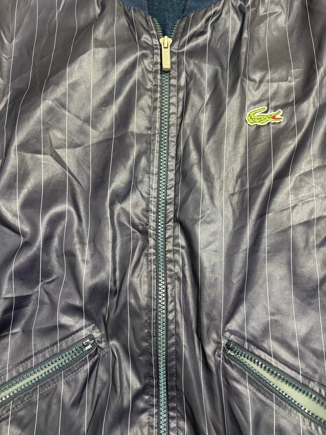 라코스테 스트라이프 봄버 자켓 상품이미지5