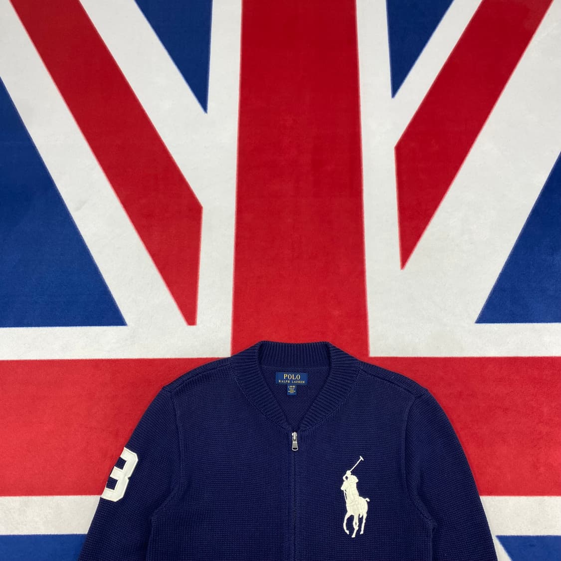 폴로 빅포니 니트집업 실측 S  상품이미지2