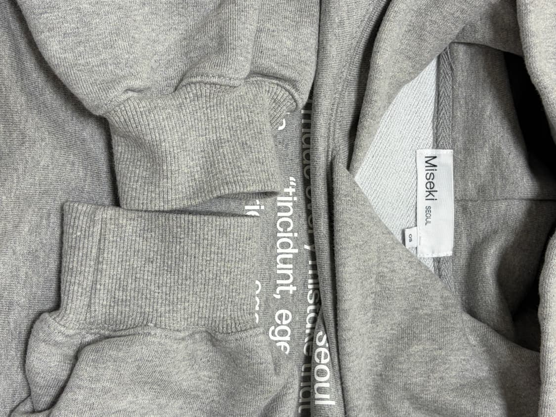 미세키서울 후드티 Quote sweat hoodie GREY 상품이미지4