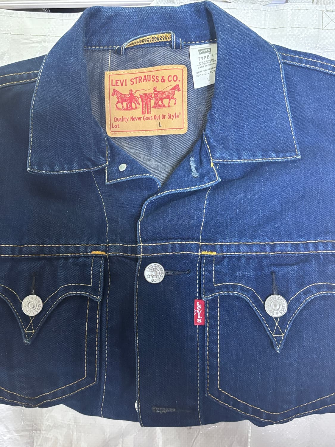 00년 리바이스 타입1 데님자켓 L 상품이미지3