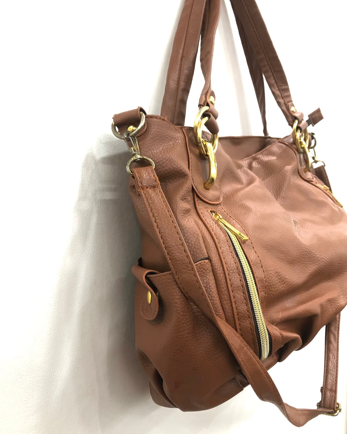 brick brown two way big shoulder bag 상품이미지5