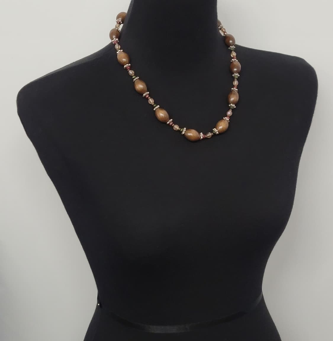 wood vintage necklace 상품이미지3