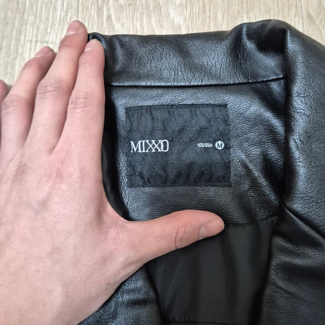 MIXXO 미쏘 여성 더블 레더 라이더 가죽자켓 M(95) 상품이미지4