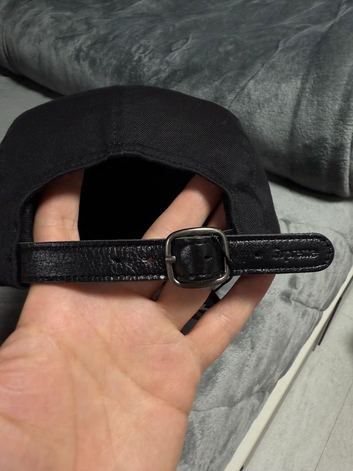 Supreme 슈프림 레드 박스 캠프캡 모자 (Washed Black) 상품이미지3