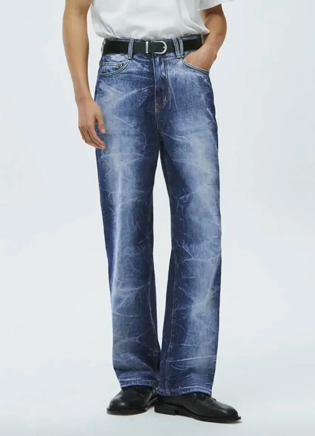 데케트 블루 워싱진 청바지 34 새제품 상품이미지1