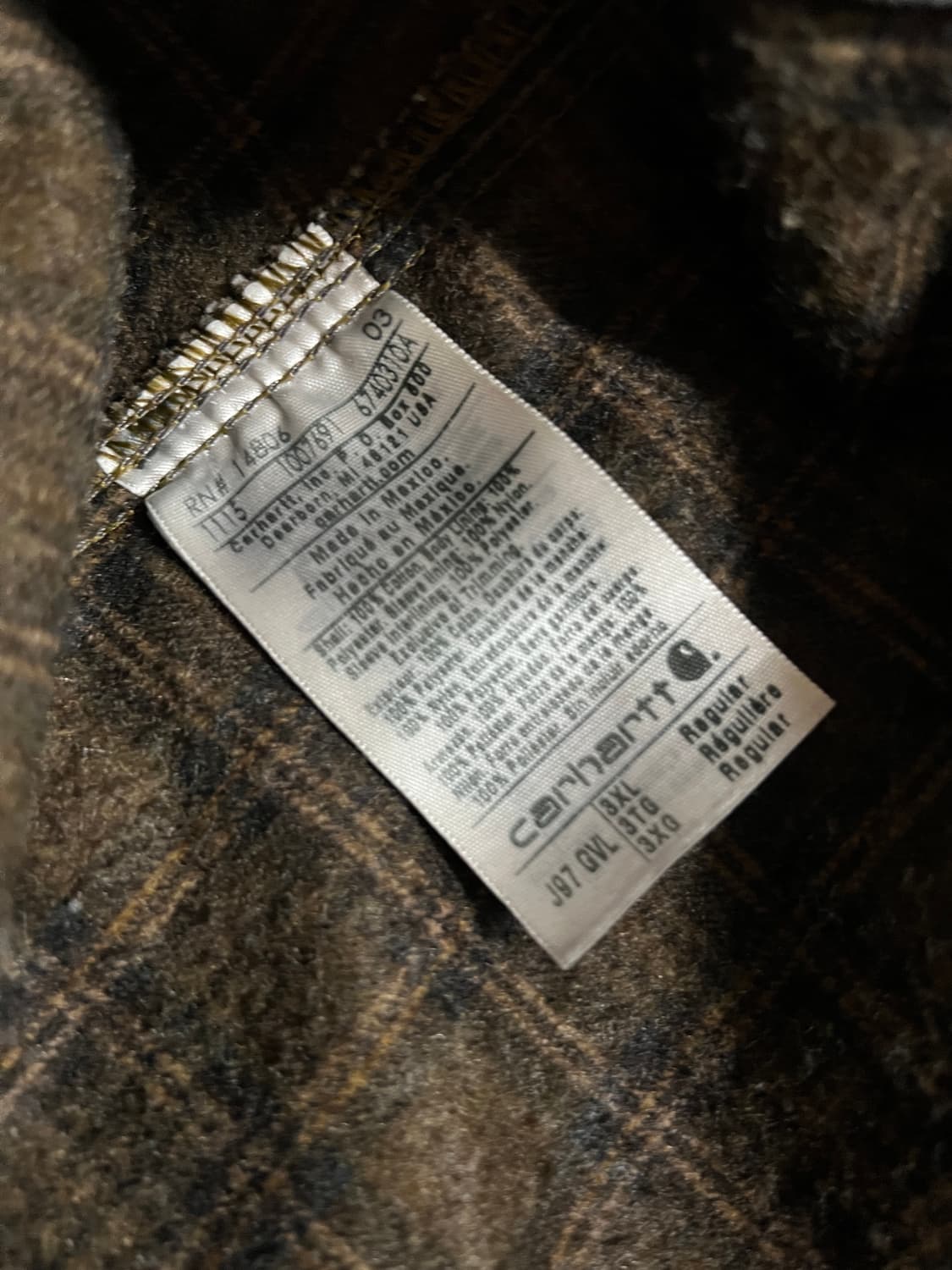 OG 칼하트 J97 디트로이트 자켓 칼하트 GVL 3XL 상품이미지2