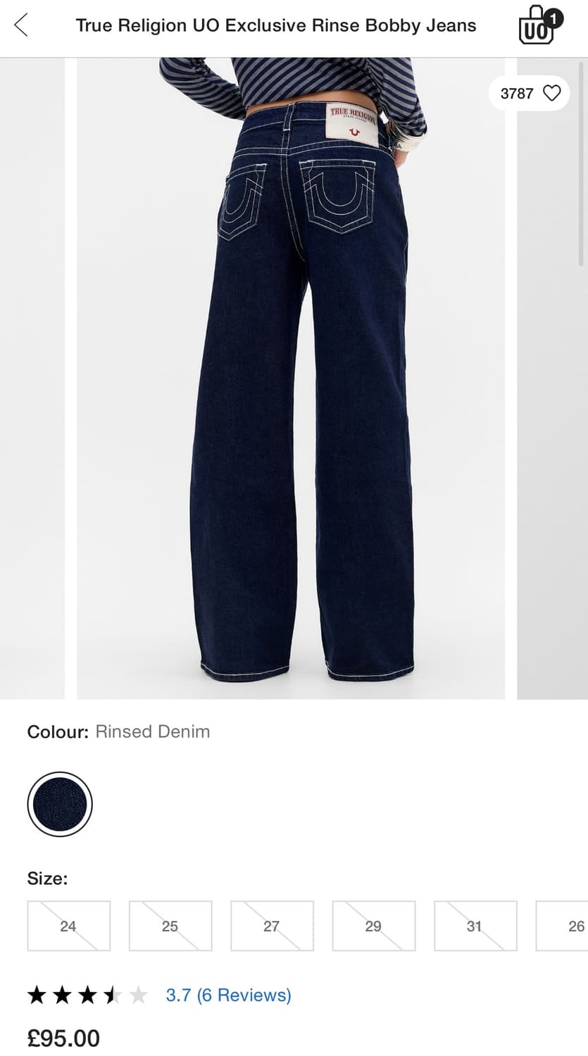 트루릴리젼 데님 팬츠 상품이미지5