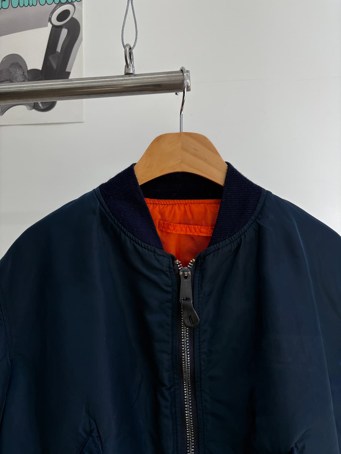 80's ALPHA INDUSTRIES (Made in USA) 항공점퍼 상품이미지2