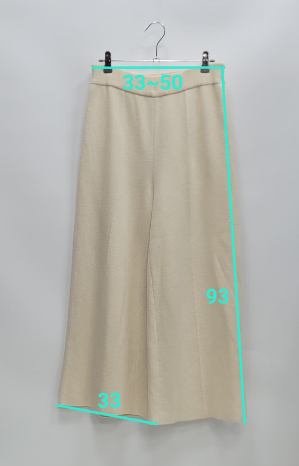 PRENDANG 쁘렝땅 울 와이드 밴딩 팬츠 / 여 67 아이보리 상품이미지9