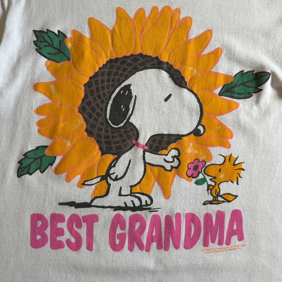 90’s Peanuts snoopy usa made 1/2 tee 상품이미지4
