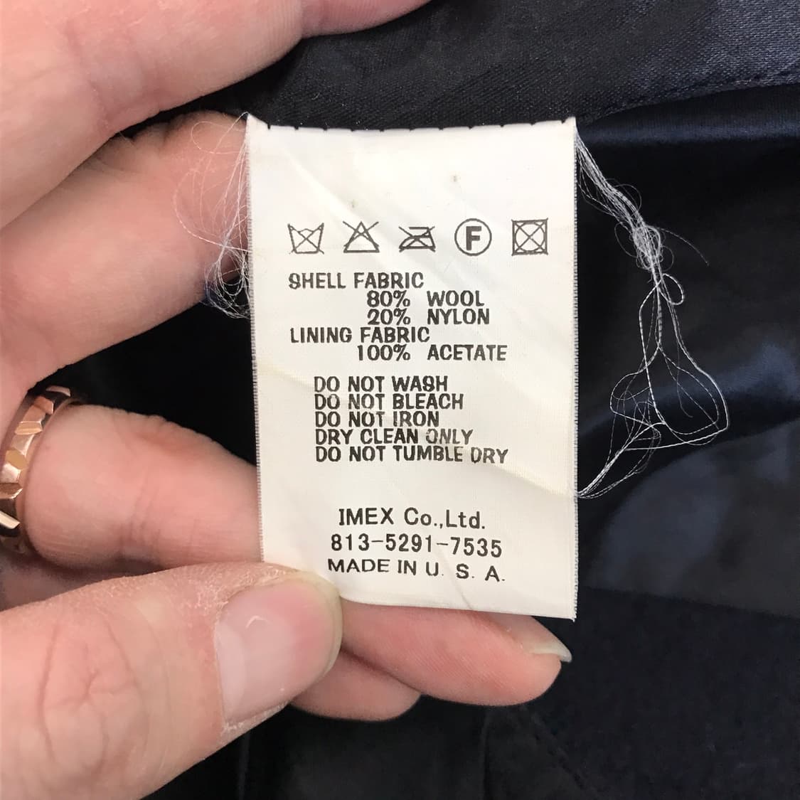 FIDELITY 피델리티 금장 모직자켓 [90] 상품이미지6