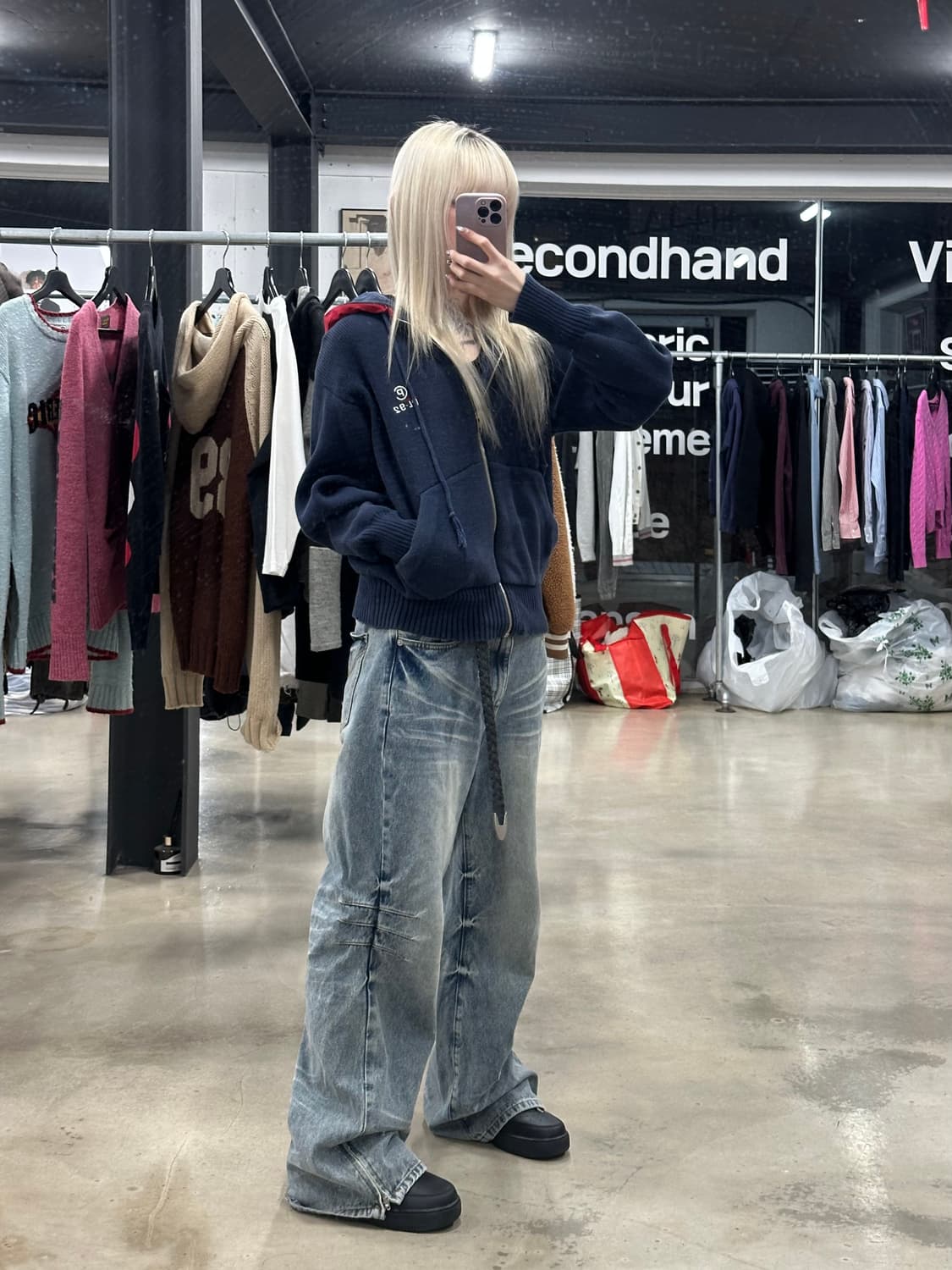 Polo 폴로 랄프로렌 90’s  RL-92 코튼 니트 후드집업 상품이미지4