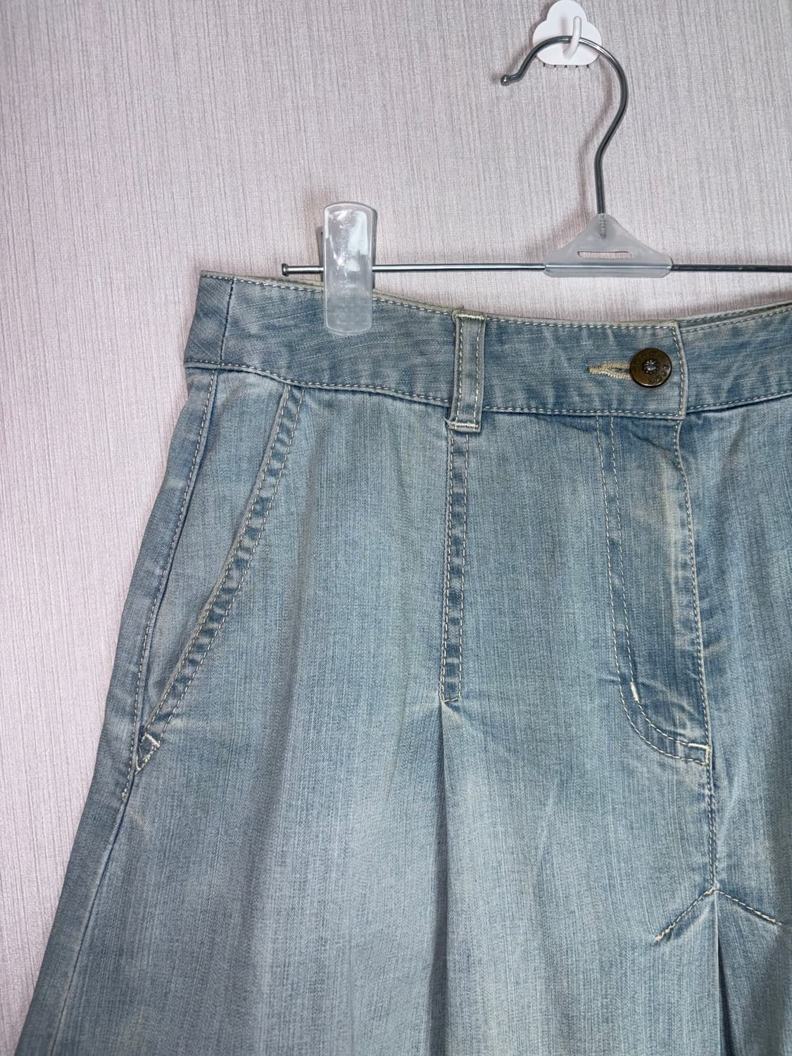 연청 데님 미디 스커트 상품이미지8