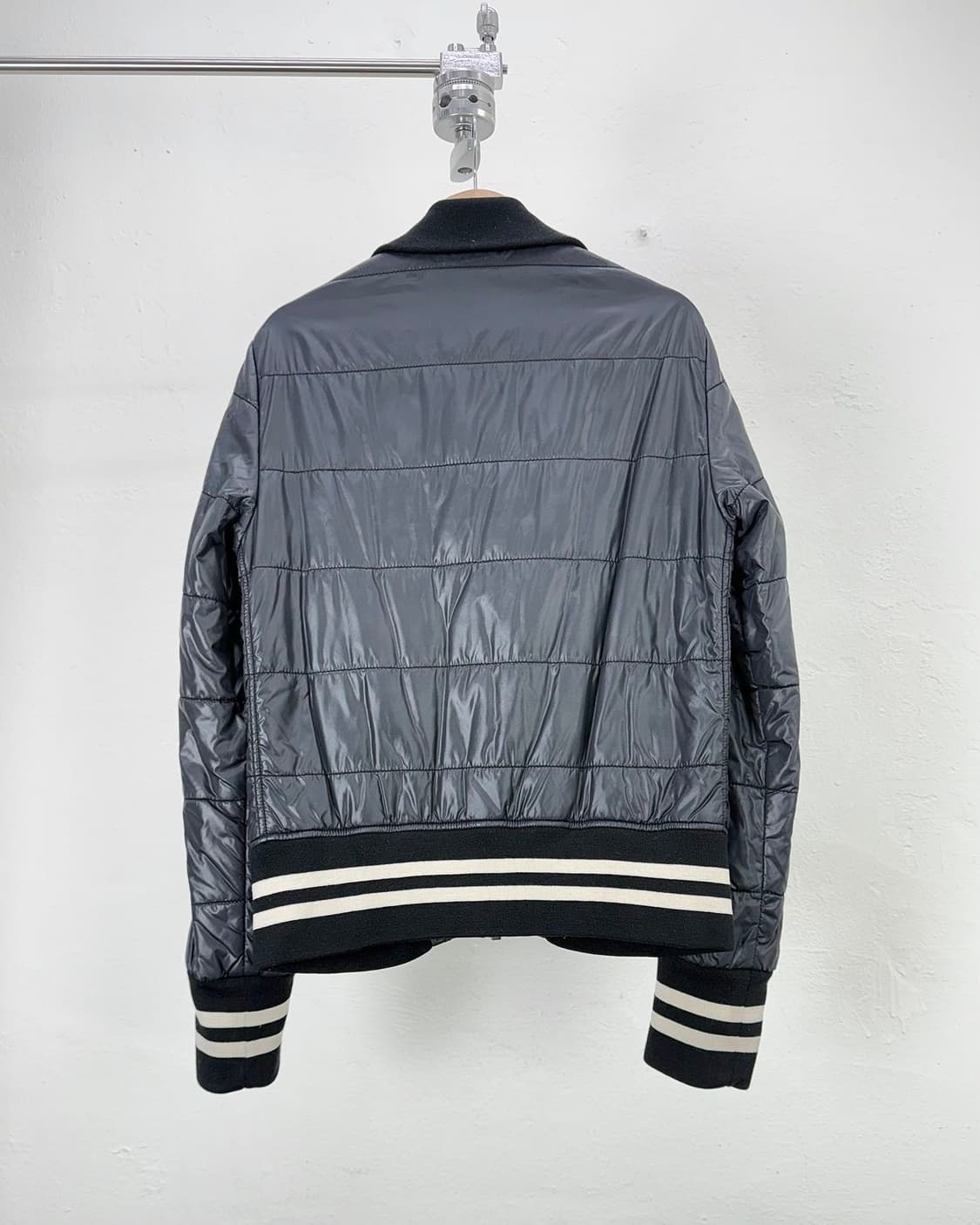 돌체앤가바나 00s 넥 플레이트 글로시 블루 퀼팅 패디드 봄버 자켓 상품이미지6